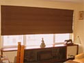 Flat roman shade with ribs for large window in New York City